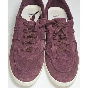 ED Ellen DeGeneres Akemi True Merlot Suede Lace Up Sneakers Womens 8.5M EU 38.5